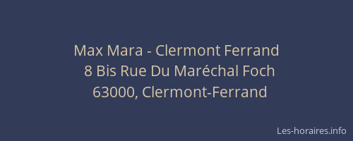 Max Mara - Clermont Ferrand
