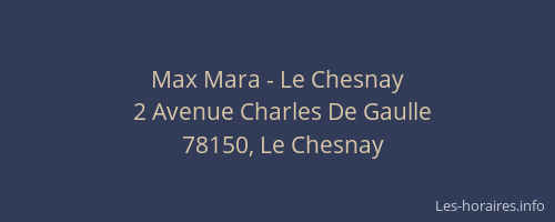 Max Mara - Le Chesnay
