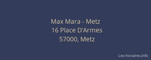 Max Mara - Metz