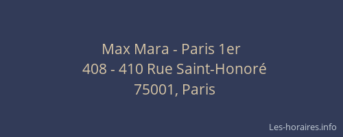 Max Mara - Paris 1er