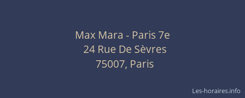 Max Mara - Paris 7e