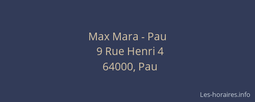 Max Mara - Pau