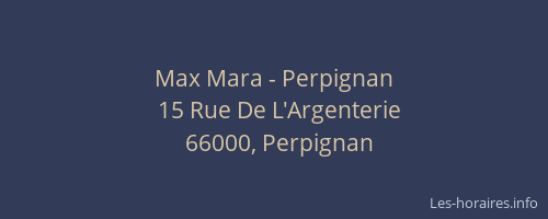 Max Mara - Perpignan