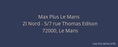 Max Plus Le Mans