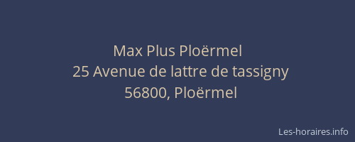 Max Plus Plo&euml;rmel