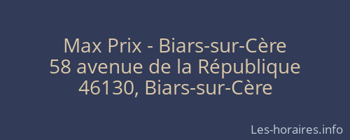 Max Prix - Biars-sur-Cère