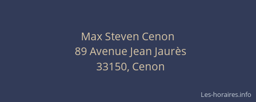 Max Steven Cenon