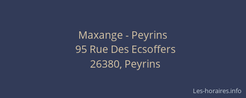 Maxange - Peyrins