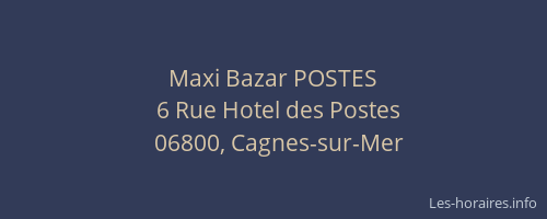 Maxi Bazar POSTES