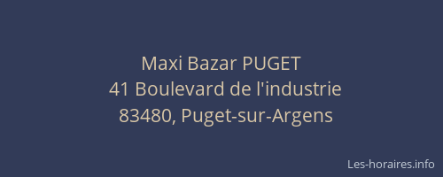 Maxi Bazar PUGET