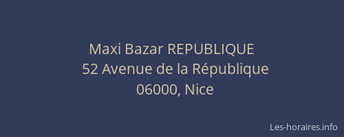 Maxi Bazar REPUBLIQUE