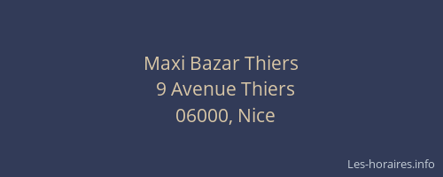 Maxi Bazar Thiers