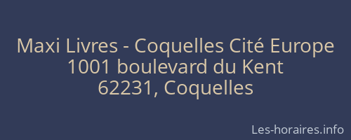 Maxi Livres - Coquelles Cité Europe
