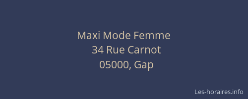 Maxi Mode Femme