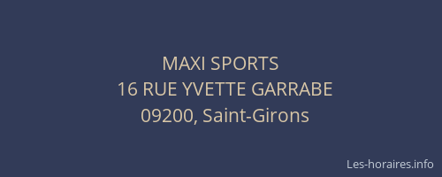 MAXI SPORTS