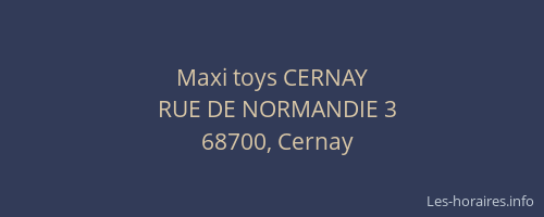 Maxi toys CERNAY