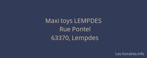 Maxi toys LEMPDES