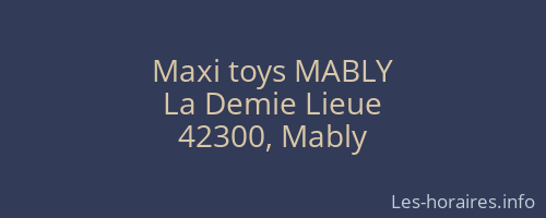 Maxi toys MABLY