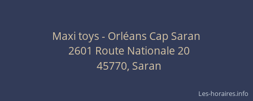 Maxi toys - Orléans Cap Saran