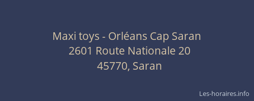Maxi toys - Orl&eacute;ans Cap Saran