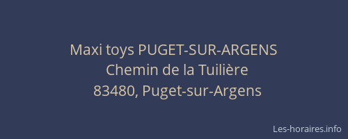 Maxi toys PUGET-SUR-ARGENS