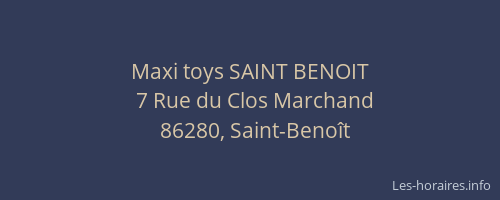 Maxi toys SAINT BENOIT