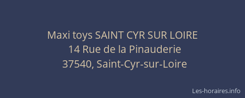 Maxi toys SAINT CYR SUR LOIRE