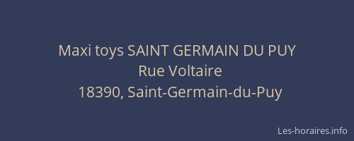 Maxi toys SAINT GERMAIN DU PUY