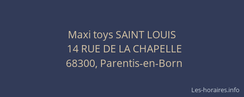 Maxi toys SAINT LOUIS