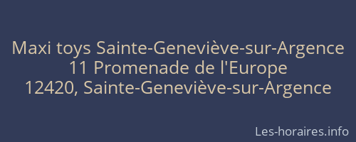 Maxi toys Sainte-Geneviève-sur-Argence