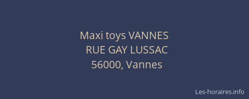 Maxi toys VANNES
