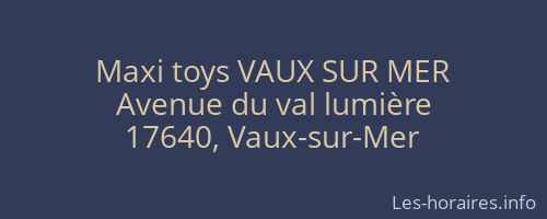 Maxi toys VAUX SUR MER