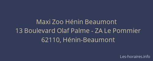 Maxi Zoo Hénin Beaumont
