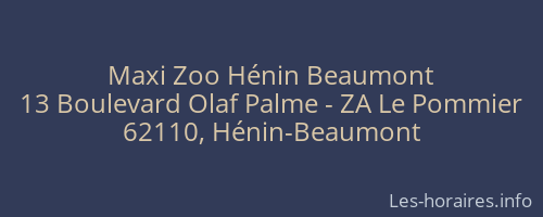 Maxi Zoo Hénin Beaumont