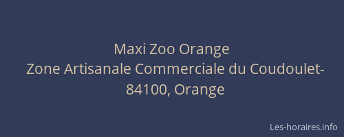Maxi Zoo Orange