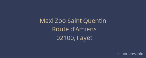 Maxi Zoo Saint Quentin