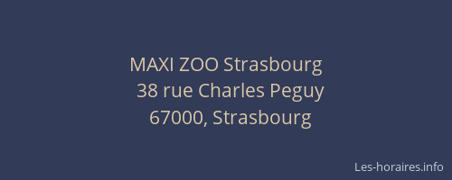 MAXI ZOO Strasbourg