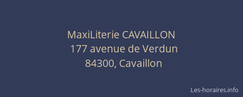MaxiLiterie CAVAILLON