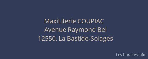 MaxiLiterie COUPIAC