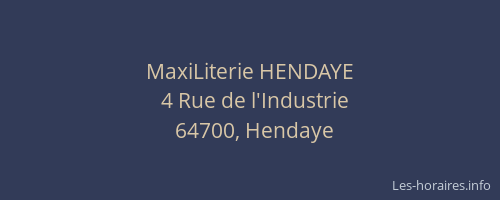 MaxiLiterie HENDAYE