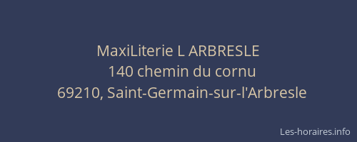 MaxiLiterie L ARBRESLE