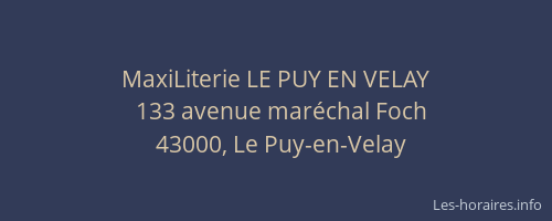 MaxiLiterie LE PUY EN VELAY