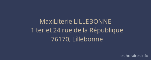 MaxiLiterie LILLEBONNE