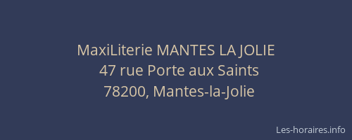 MaxiLiterie MANTES LA JOLIE