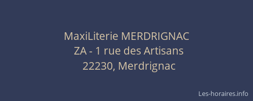 MaxiLiterie MERDRIGNAC
