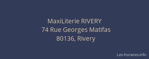 MaxiLiterie RIVERY