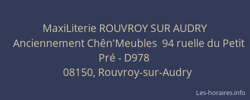 MaxiLiterie ROUVROY SUR AUDRY