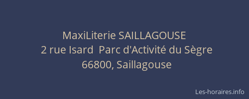 MaxiLiterie SAILLAGOUSE