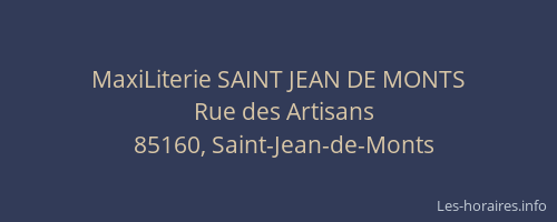 MaxiLiterie SAINT JEAN DE MONTS