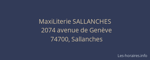 MaxiLiterie SALLANCHES